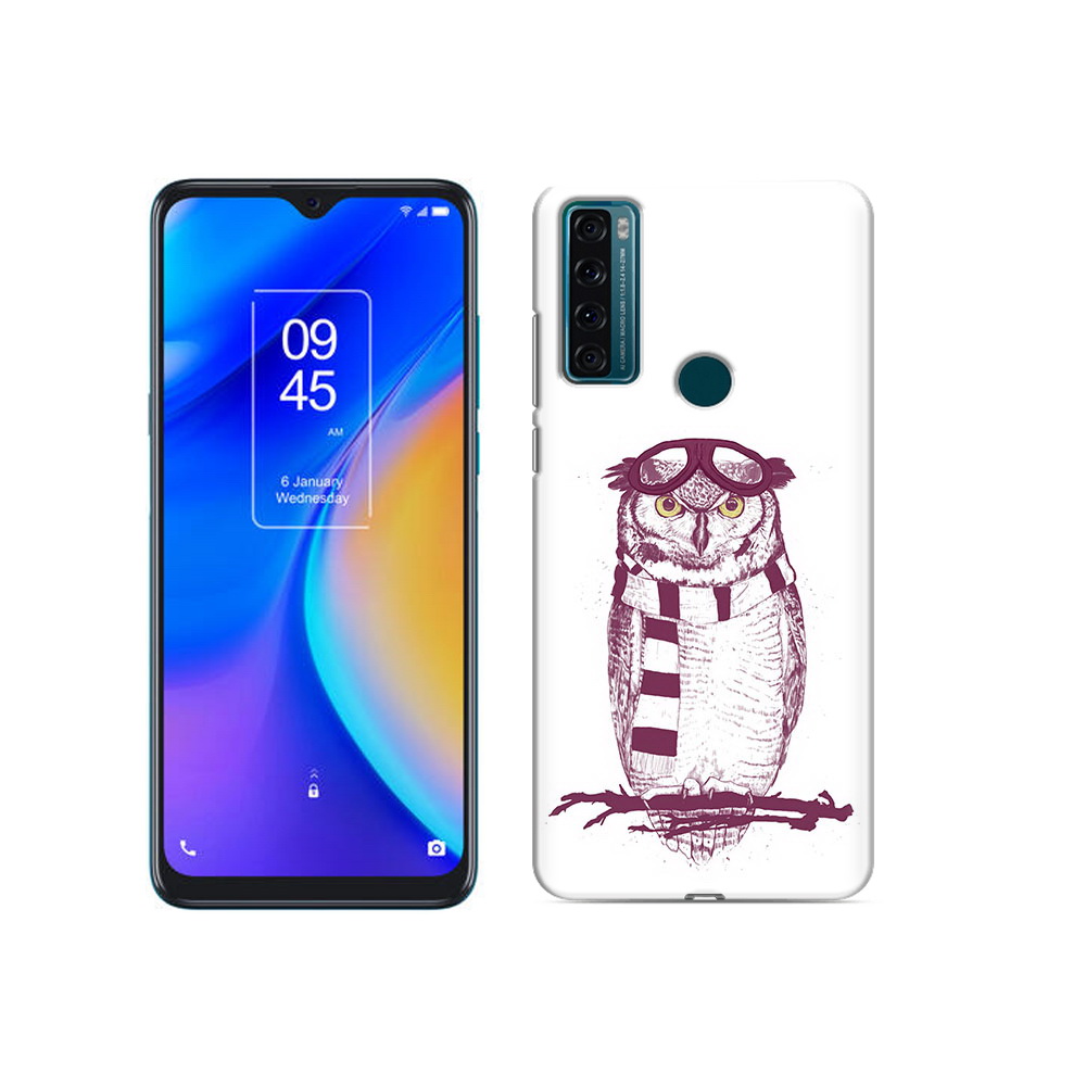 

Чехол MyPads Tocco для TCL 20 SE сова-летчик, Прозрачный, Tocco