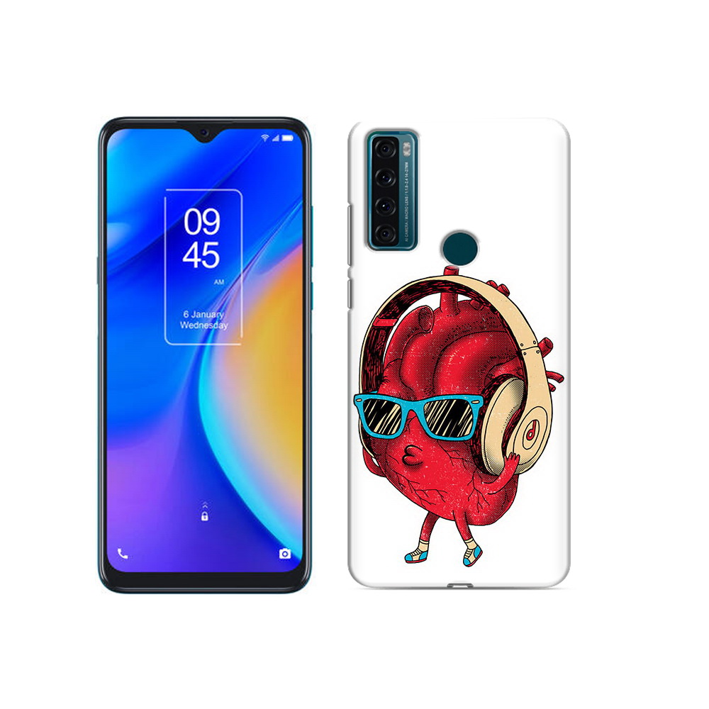 

Чехол MyPads Tocco для TCL 20 SE слушай сердце, Прозрачный, Tocco