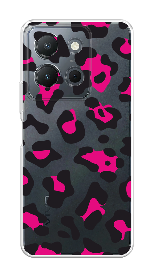 

Чехол на Vivo Y36 4G "Pink cow spots", Черный;розовый, 269250-1