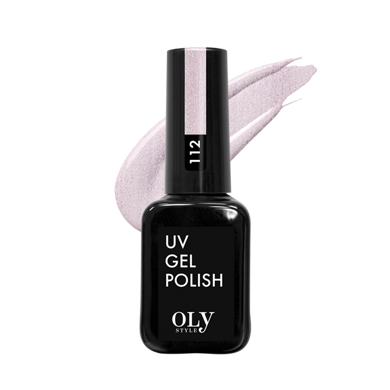 фото Гель-лак для ногтей oly style uv gel polish т.112 розовый мерцающий шиммер 10 мл