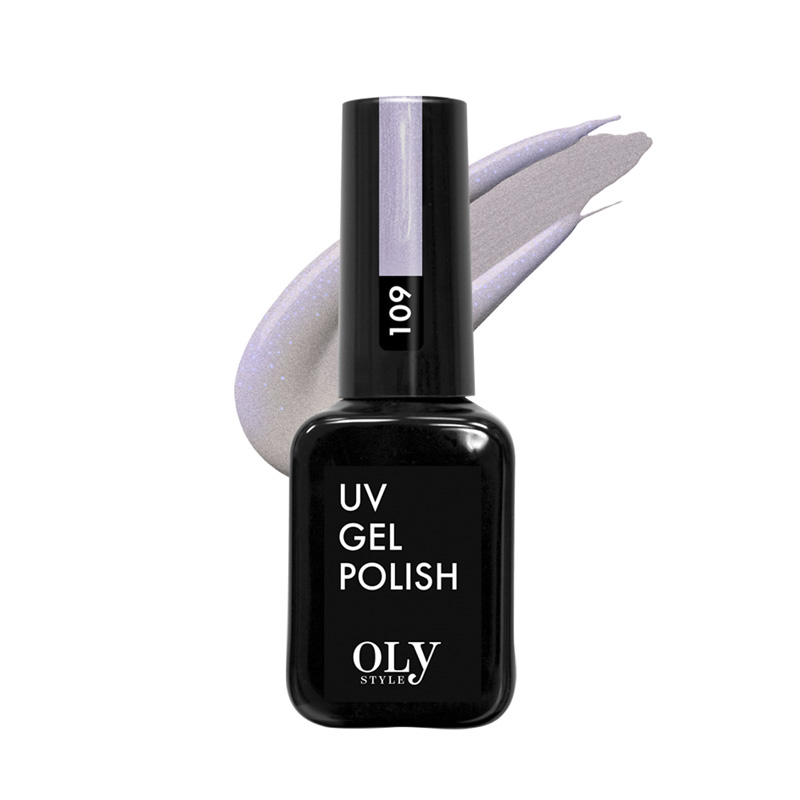 фото Гель-лак для ногтей oly style uv gel polish т.109 нежно-сиреневый перламутр 10 мл