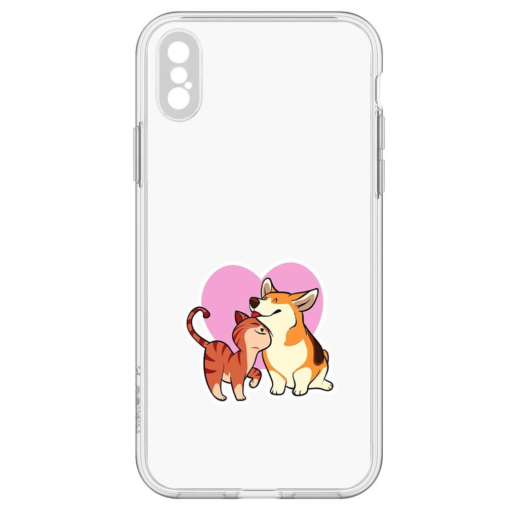

Чехол-накладка Любовь противоположностей для iPhone XS, Прозрачный