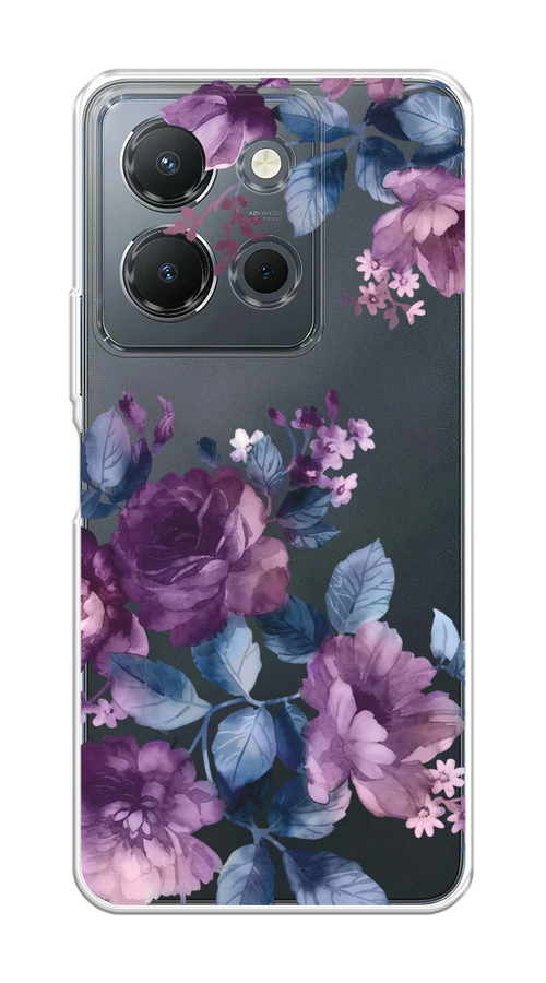 

Чехол на Vivo Y36 4G "Purple Blossoms", Синий;фиолетовый, 269250-1