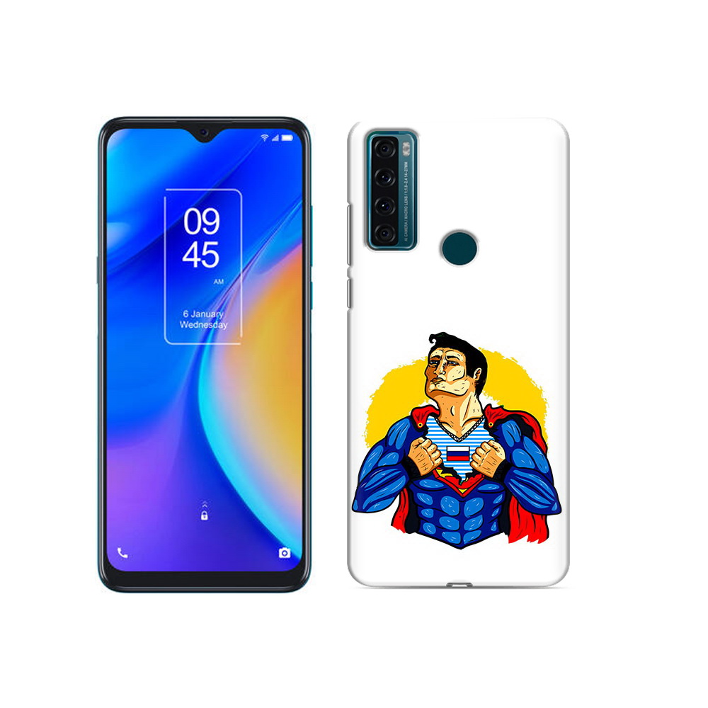 

Чехол MyPads Tocco для TCL 20 SE русский супермен, Прозрачный, Tocco