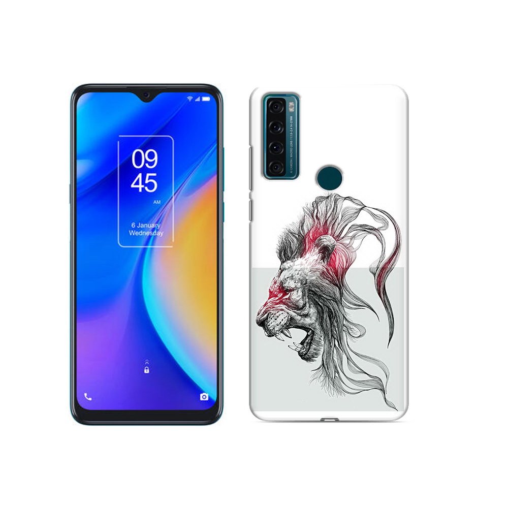 

Чехол MyPads Tocco для TCL 20 SE разъяренный лев, Прозрачный, Tocco