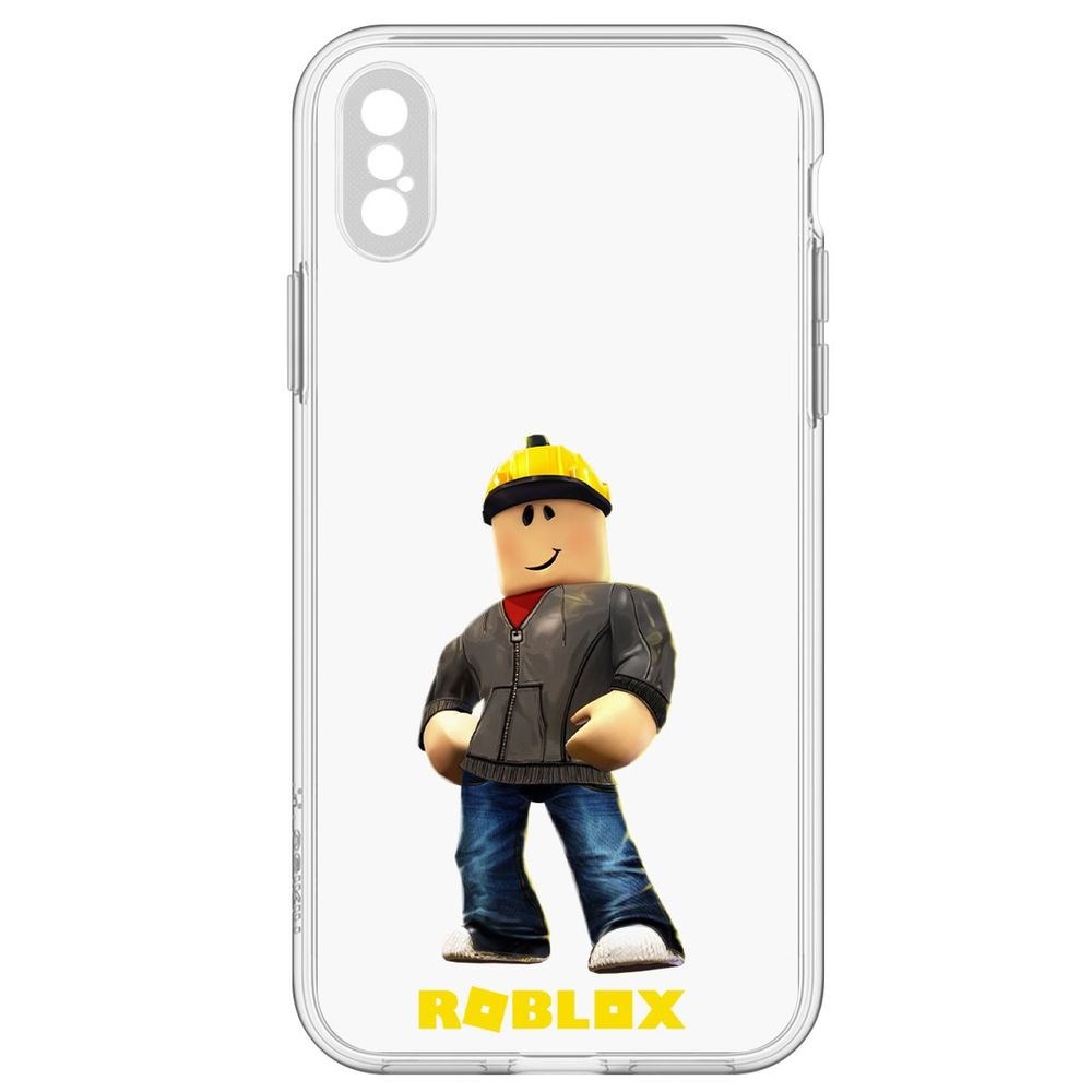 

Чехол-накладка Roblox-Строитель для iPhone XS, Прозрачный