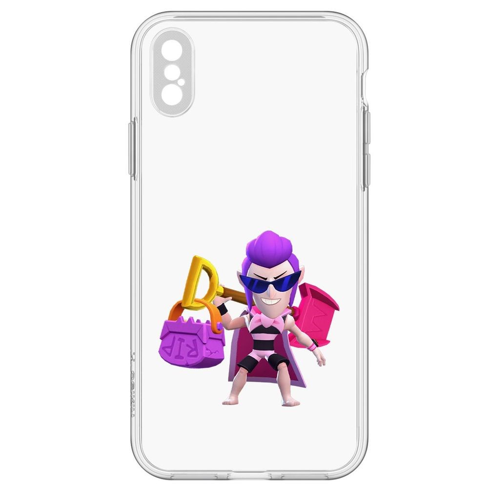 Чехол-накладка Brawl Stars-Пляжный Мортис для iPhone XS