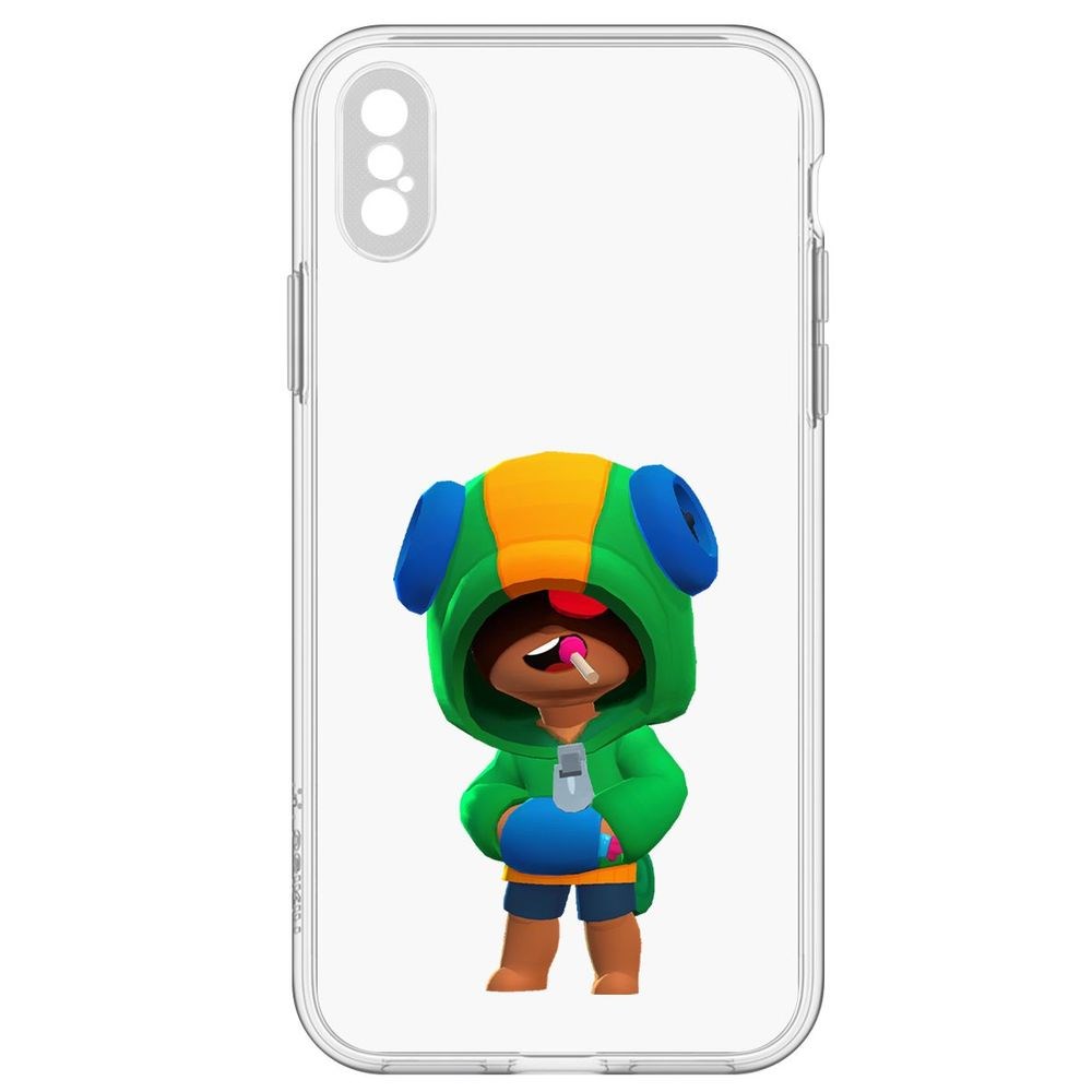 

Чехол-накладка Brawl Stars-Леон для iPhone XS, Прозрачный