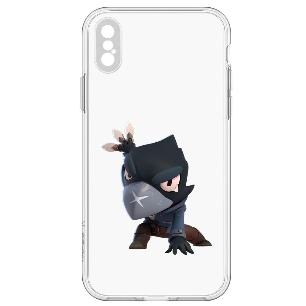 

Чехол-накладка Brawl Stars-Ворон для iPhone XS, Прозрачный