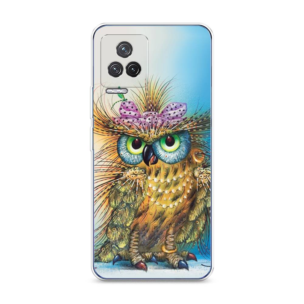 

Чехол на Xiaomi Redmi K50 "Модная сова", Коричневый;голубой, 312250-1