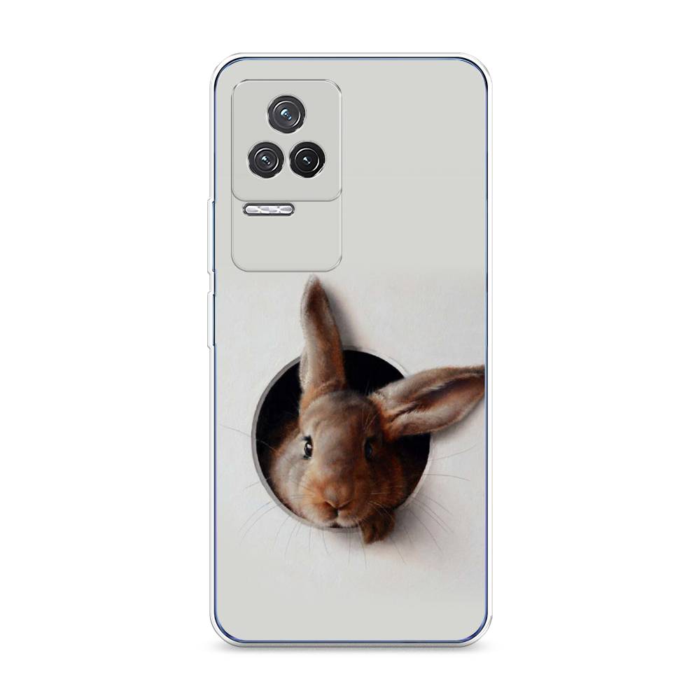

Чехол на Xiaomi Redmi K50 "Любопытный кролик", Серый;коричневый, 312250-1
