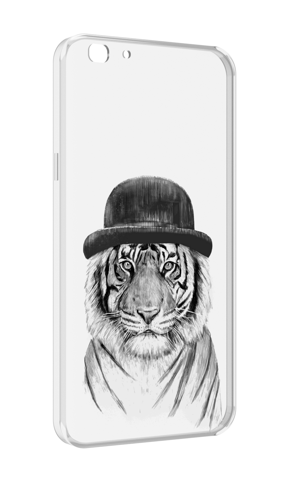 

Чехол MyPads тигр британец для Oppo A77/F3 (2017 год), Прозрачный, Tocco