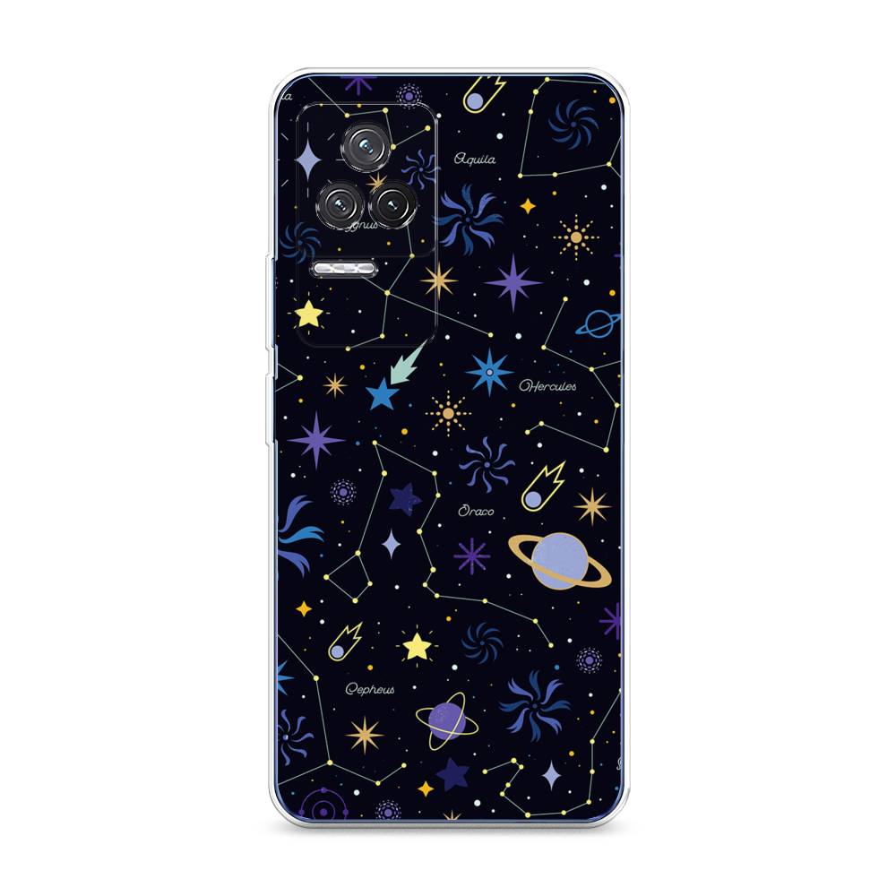 

Чехол на Xiaomi Redmi K50 "Цветной космос", Желтый, 312250-2