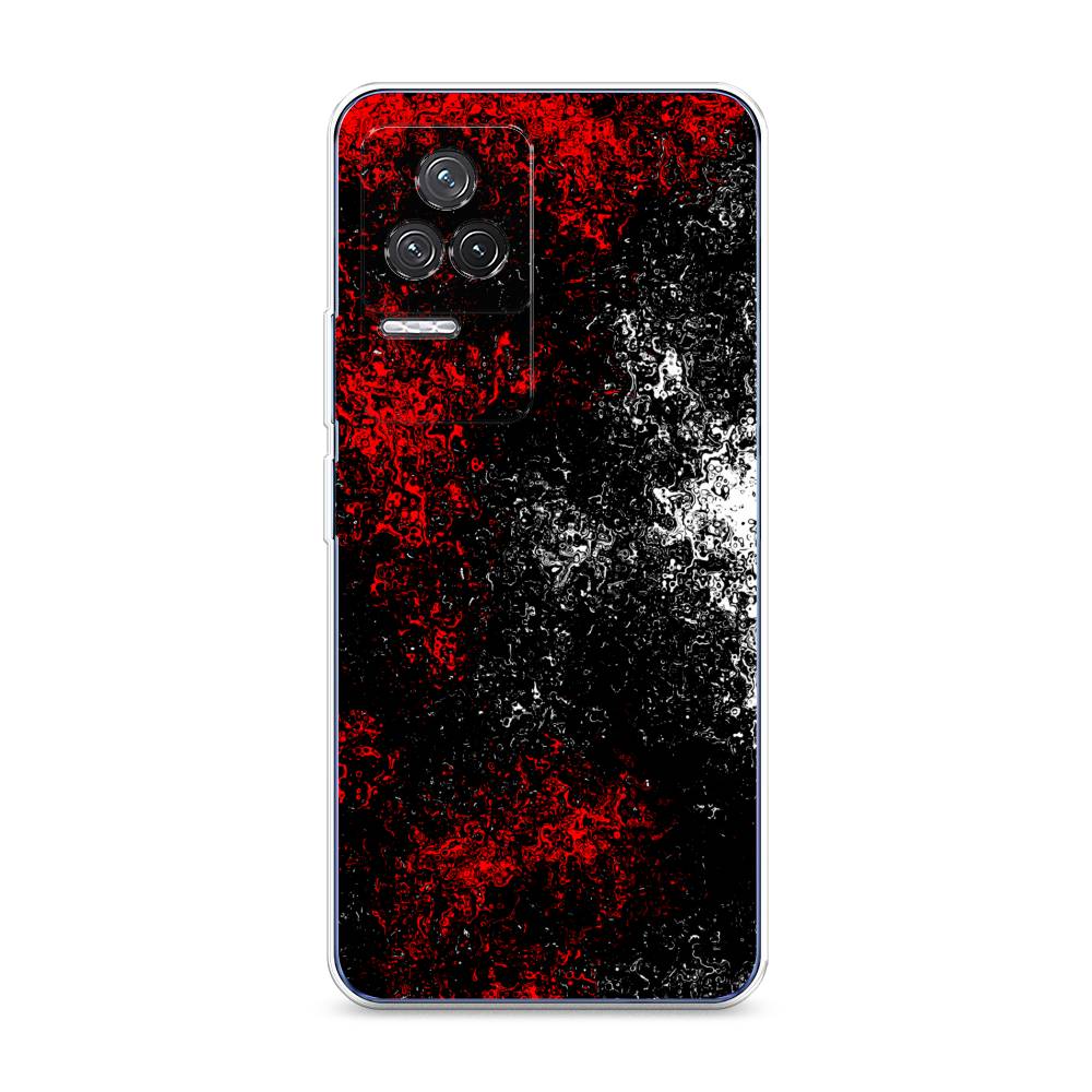

Чехол на Xiaomi Redmi K50 "Монотипия", Красный;черный;белый, 312250-3