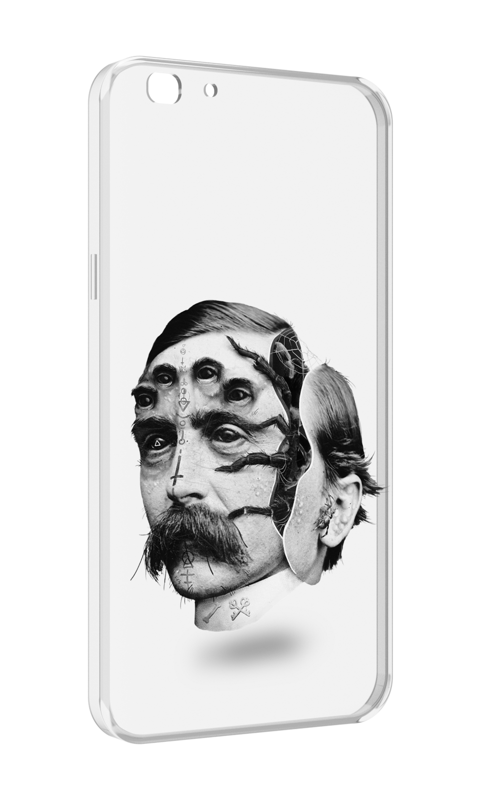 

Чехол MyPads страшное лицо мужчины для Oppo A77/F3 (2017 год), Прозрачный, Tocco