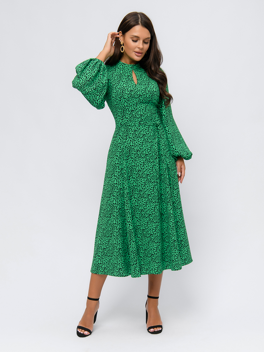 

Платье женское 1001dress 0102372 зеленое 42 RU, Зеленый, 0102372