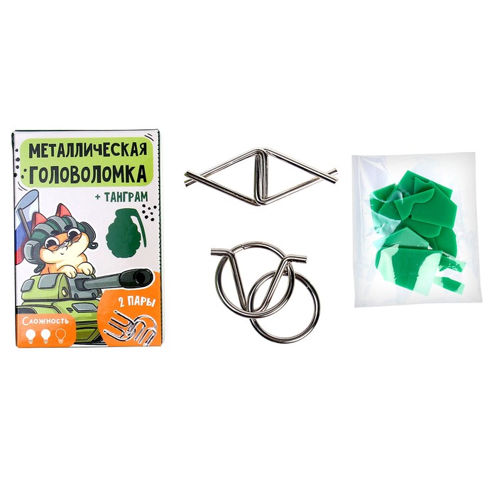 

Puzzle Металлическая головоломка с танграмом "Побед на всех фронтах"