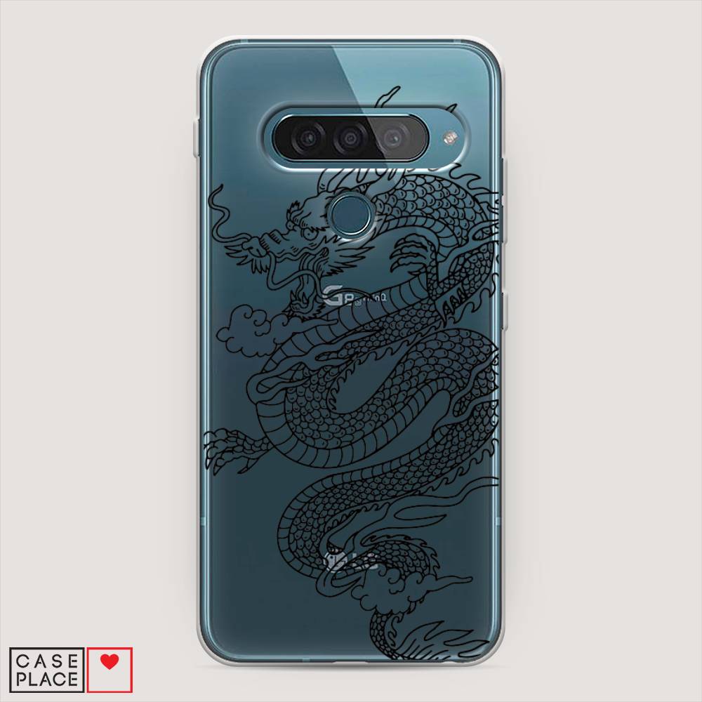 

Чехол для LG G8s ThinQ "Большой китайский дракон", Черный;серый, 84050-1