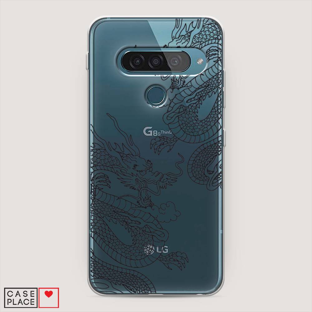 

Чехол для LG G8s ThinQ "Два китайских дракона", Серый;черный, 84050-1