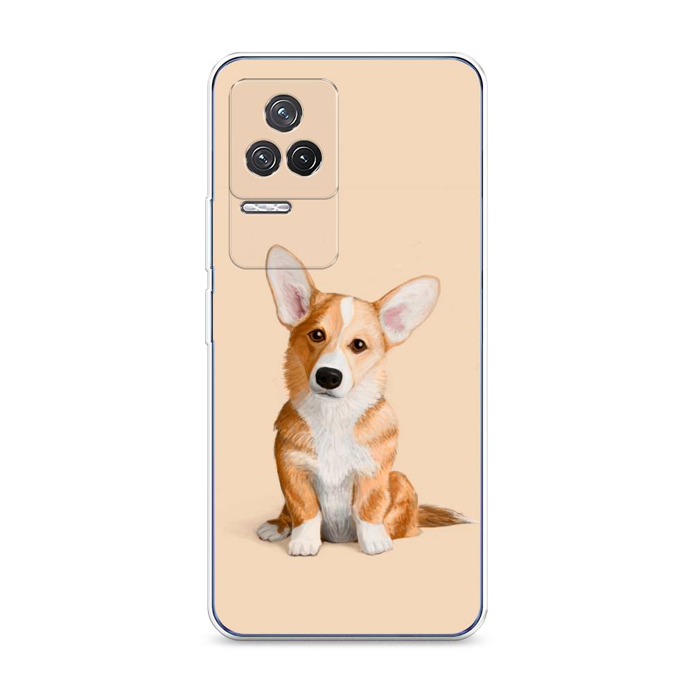 

Чехол на Xiaomi Redmi K50 "Грустный Корги", Коричневый;бежевый, 312250-1