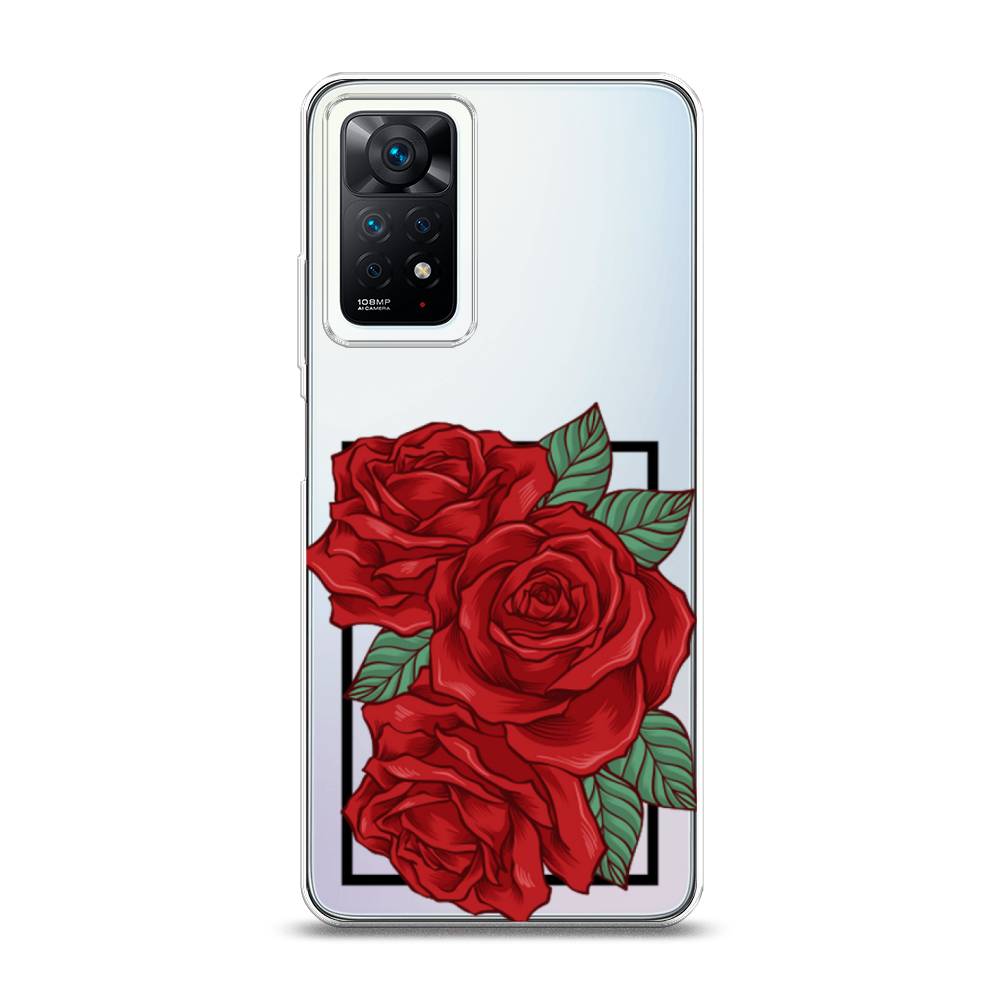 

Чехол на Xiaomi Redmi Note 11 Pro Plus 5G "Три алые розы", Красный, 312150-2