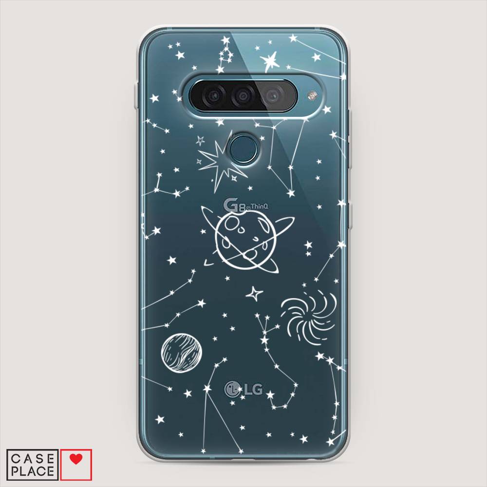 

Чехол для LG G8s ThinQ "Планеты в космосе", Белый, 84050-2