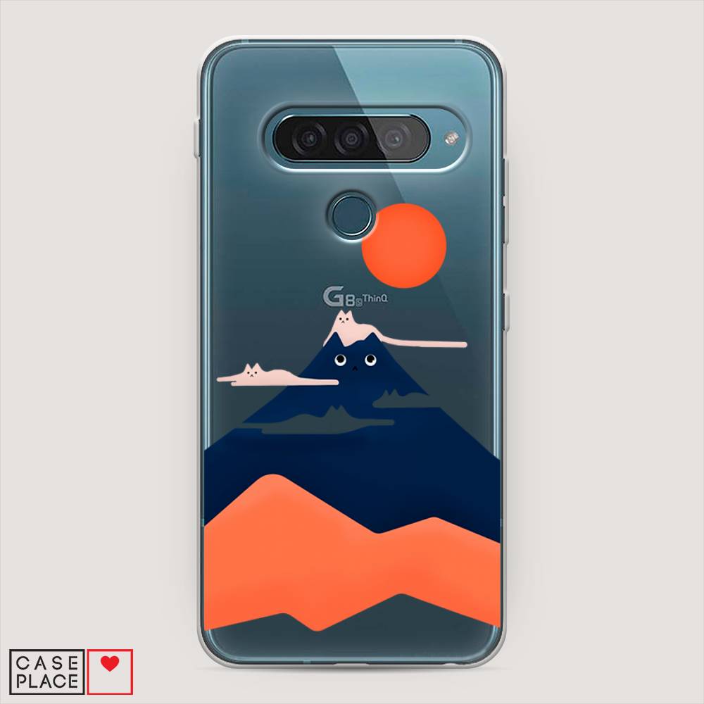 

Чехол для LG G8s ThinQ "Кот-гора", Черный;оранжевый, 84050-4