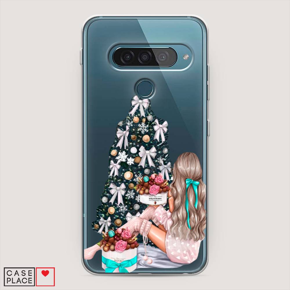 

Чехол для LG G8s ThinQ "New Year", Зеленый;бежевый;голубой, 84050-5
