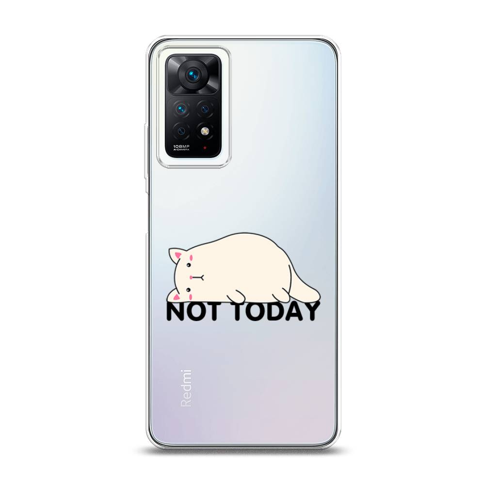 

Чехол на Xiaomi Redmi Note 11 Pro Plus 5G "Cat not today", Белый;розовый;черный, 312150-1