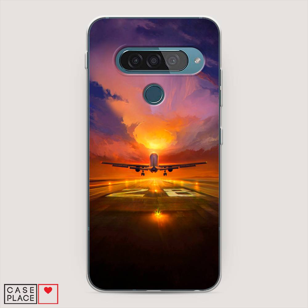 

Чехол для LG G8s ThinQ "Самолет на посадке", Оранжевый;синий, 84050-6