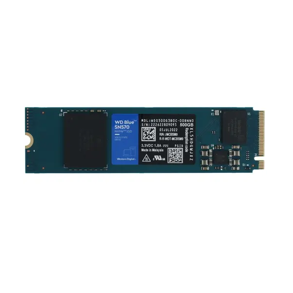 

SSD накопитель Western Digital Blue SN570 M.2 2280 500 ГБ (WDS500G3B0C), Blue SN570