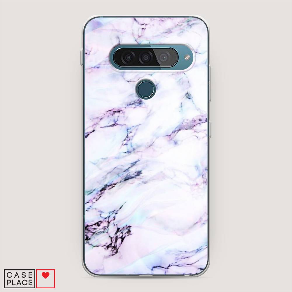 

Чехол для LG G8s ThinQ "Радужный мрамор", Серый;фиолетовый, 84050-3