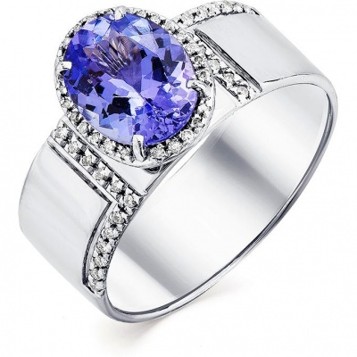 

Кольцо из белого золота с танзанитом и бриллиантами р. 18 Master Brilliant 1-208101-00-31, 1-208101-00-31