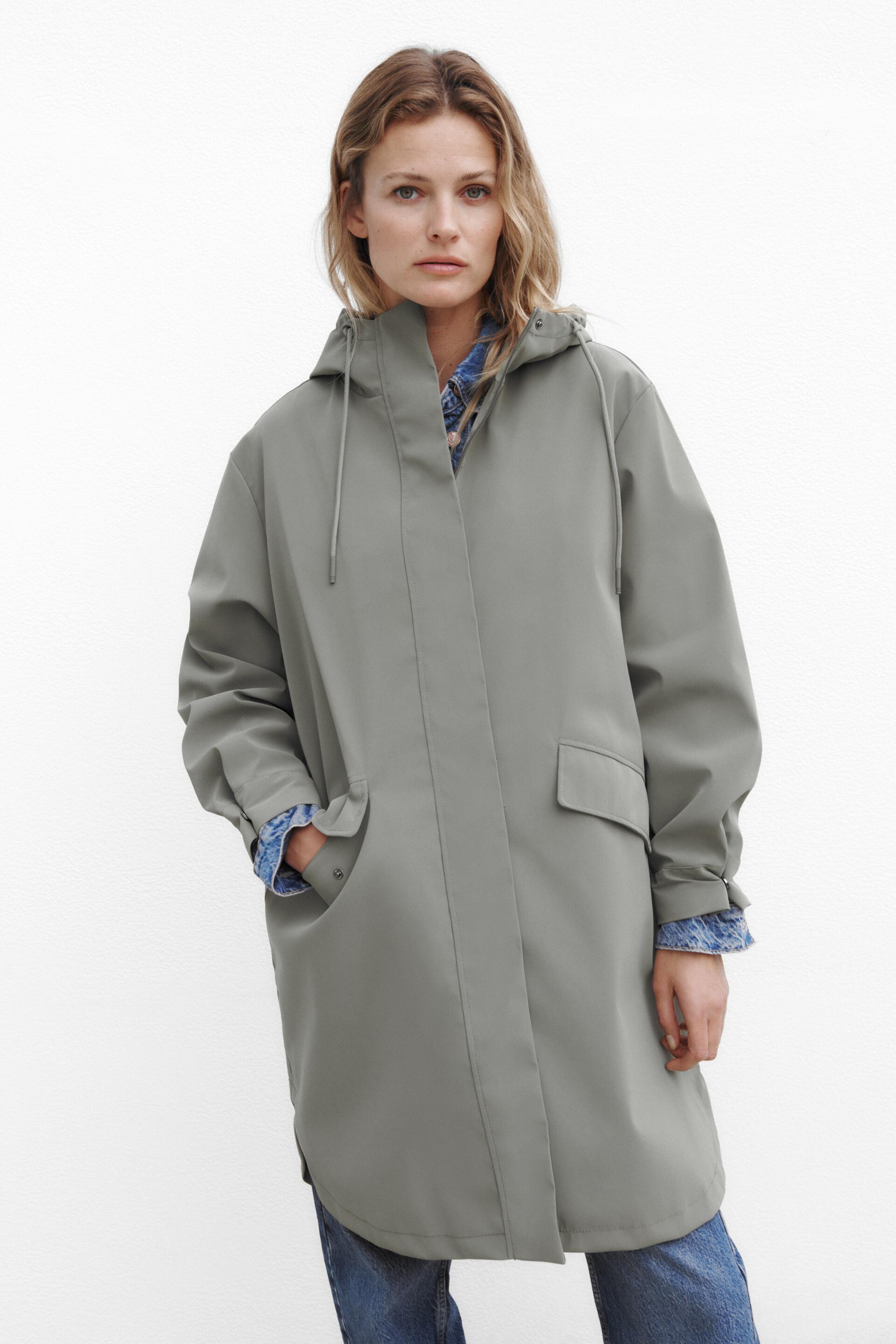 

Плащ женский ZARA 06318023 хаки M (доставка из-за рубежа), 06318023