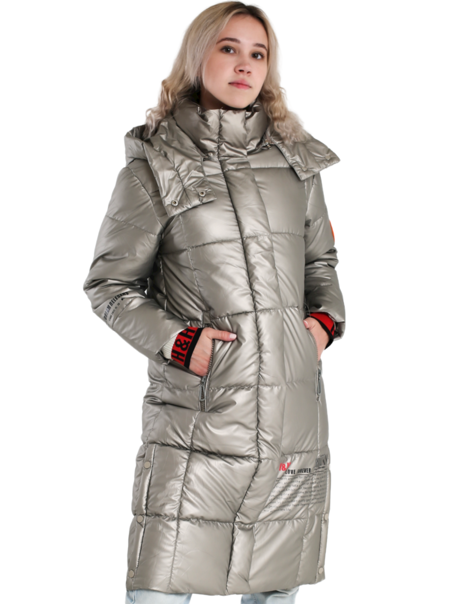 

Куртка женская NEW SHEEK 1 серебристая XL, 1