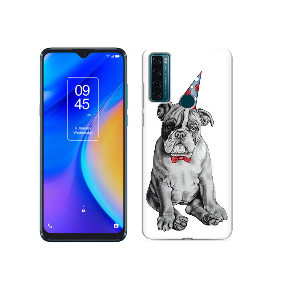 

Чехол MyPads Tocco для TCL 20 SE праздничный щенок, Прозрачный, Tocco