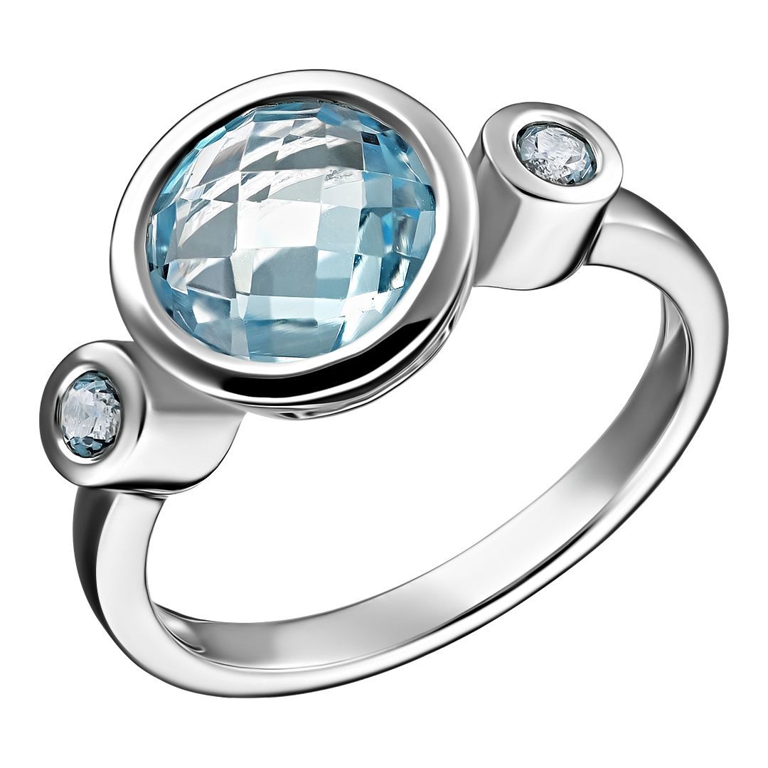 

Кольцо из серебра р. 18,5 Ювелирочка 1064813, топаз, 1064813