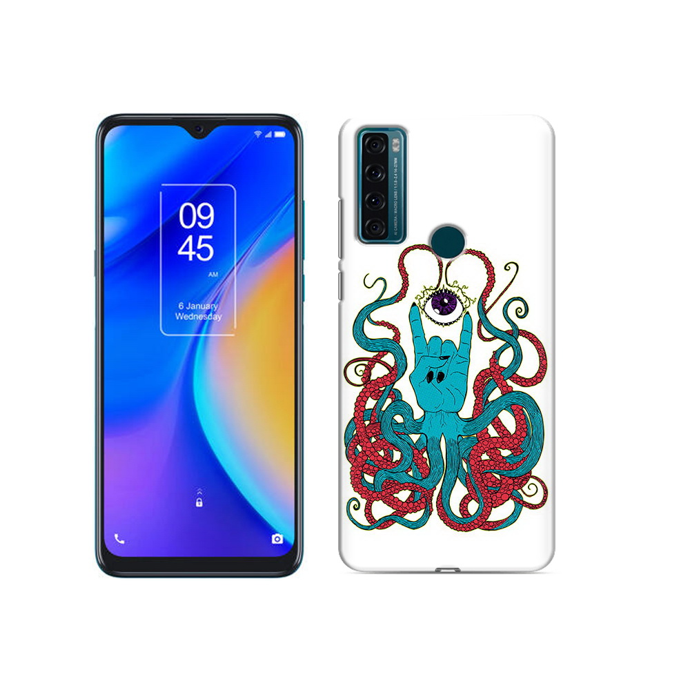 

Чехол MyPads Tocco для TCL 20 SE осьминог-рука абстракция, Прозрачный, Tocco