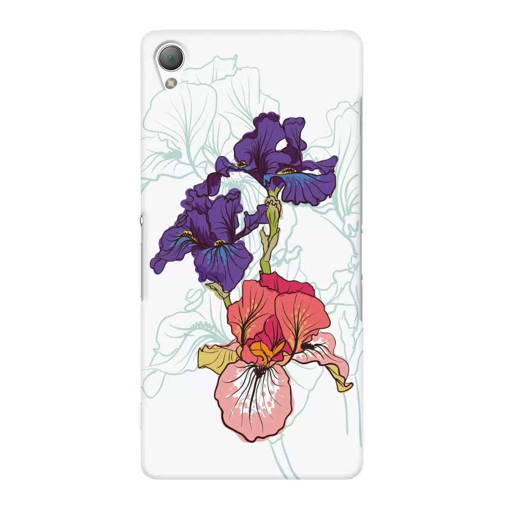 

Чехол Deppa Art Case Pastel ирисы для Sony Xperia Z3+ + защитная пленка, Art Case