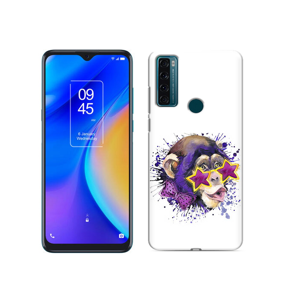 

Чехол MyPads Tocco для TCL 20 SE обезьяна в очках, Прозрачный, Tocco