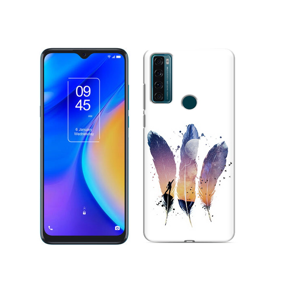

Чехол MyPads Tocco для TCL 20 SE небесные перья, Прозрачный, Tocco