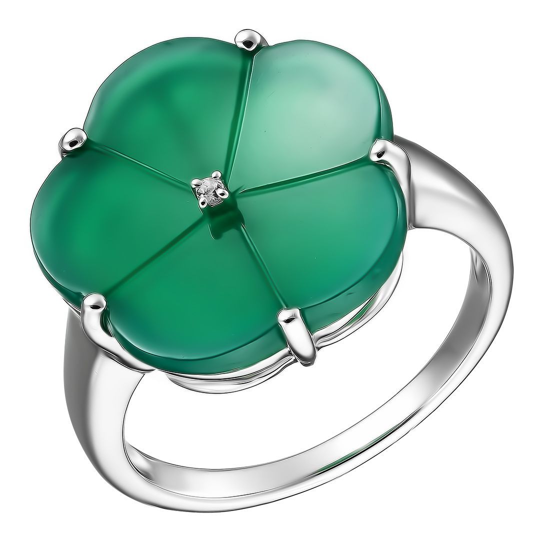 

Кольцо из серебра р. 19 Ювелирочка 1064705, оникс\топаз, 1064705