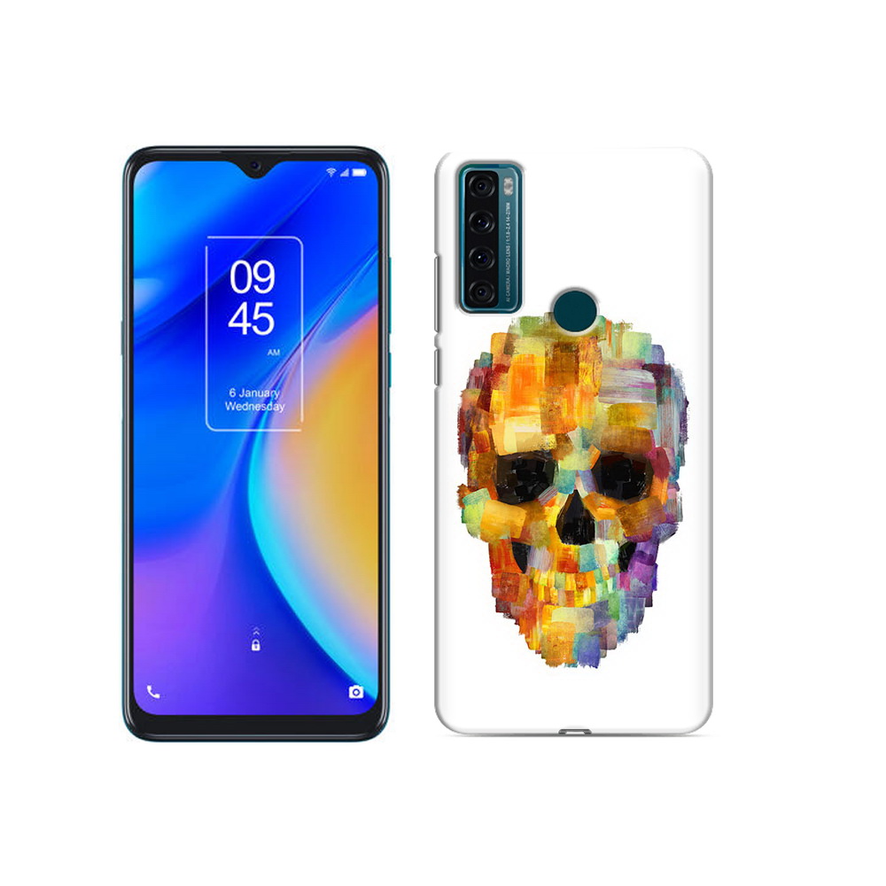 

Чехол MyPads Tocco для TCL 20 SE нарисованный череп, Прозрачный, Tocco