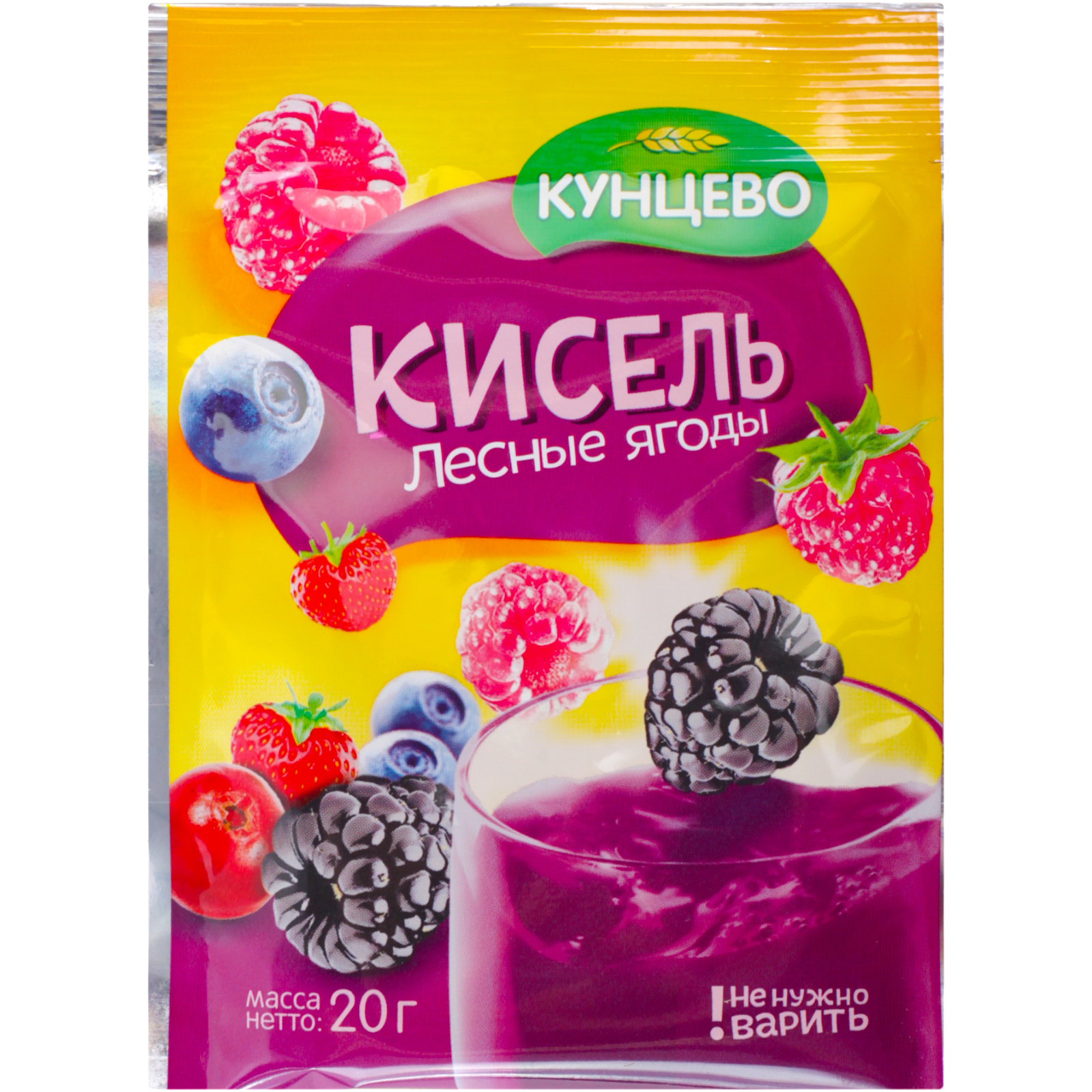 

Кисель Кунцево лесные ягоды сухой 20 г