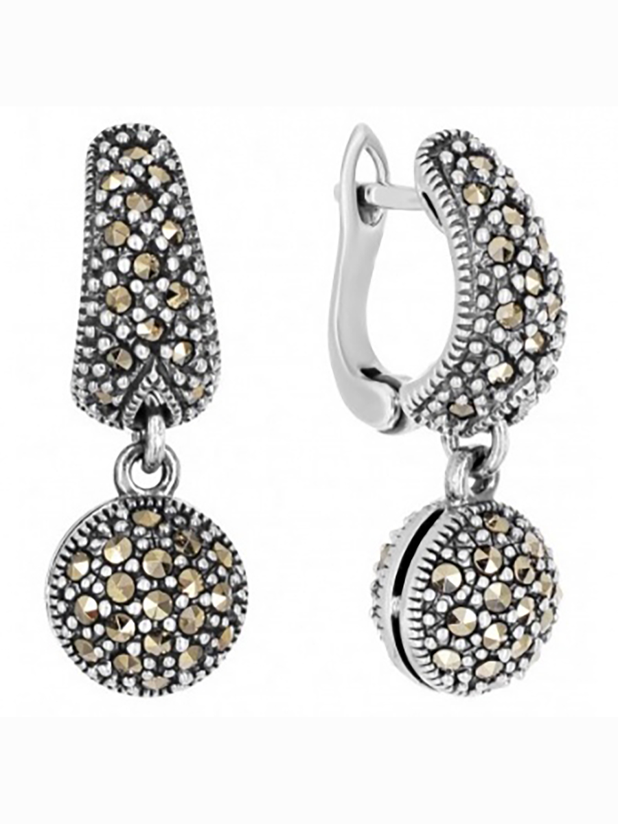 

Серьги с марказитами из серебра Марказит HE337-8594, HE337-8594