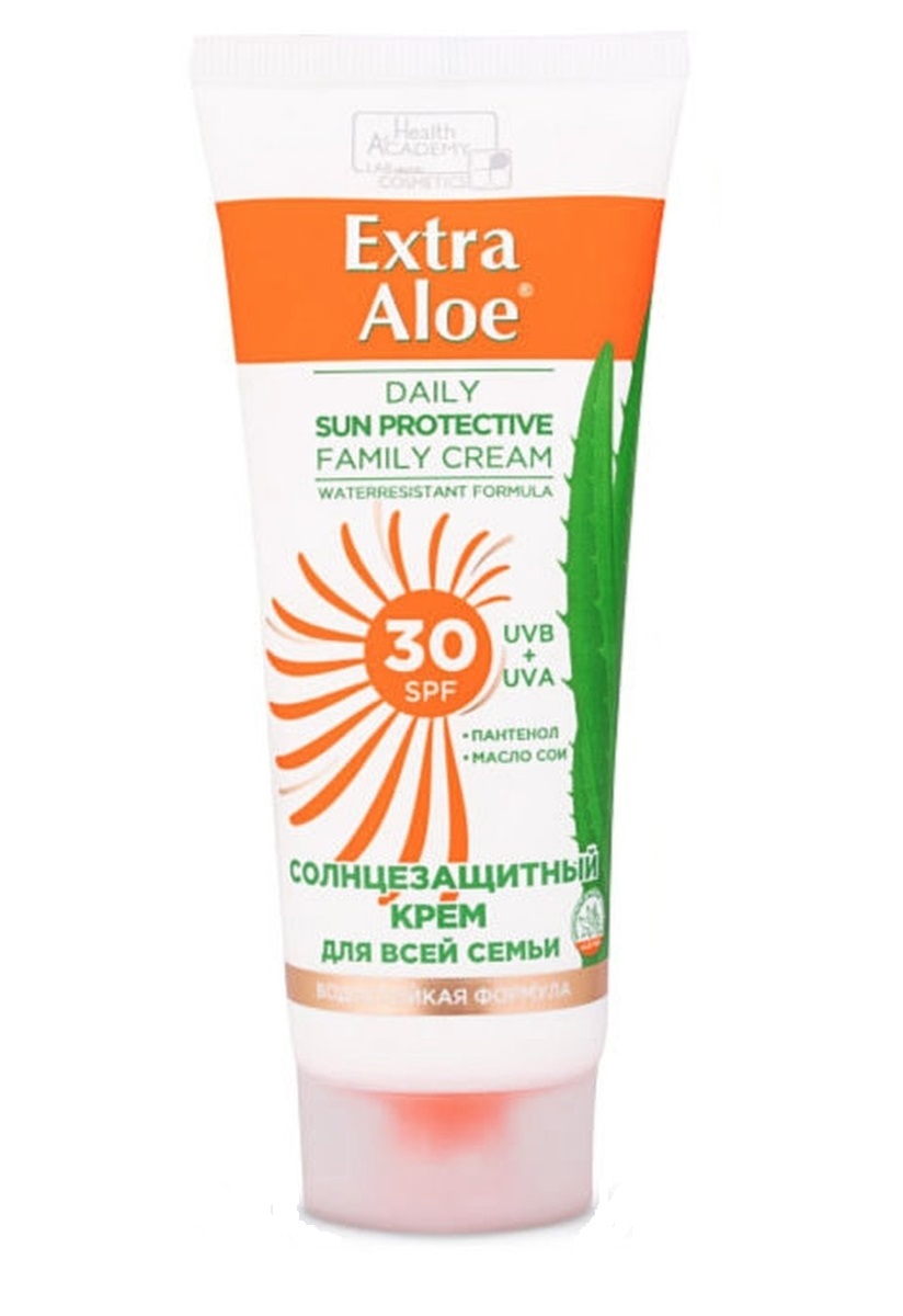 Купить Family Cosmetics Extra Aloe Солнцезащитный крем для всей семьи SPF 30+, 100мл FEASO-10269, Vilsen
