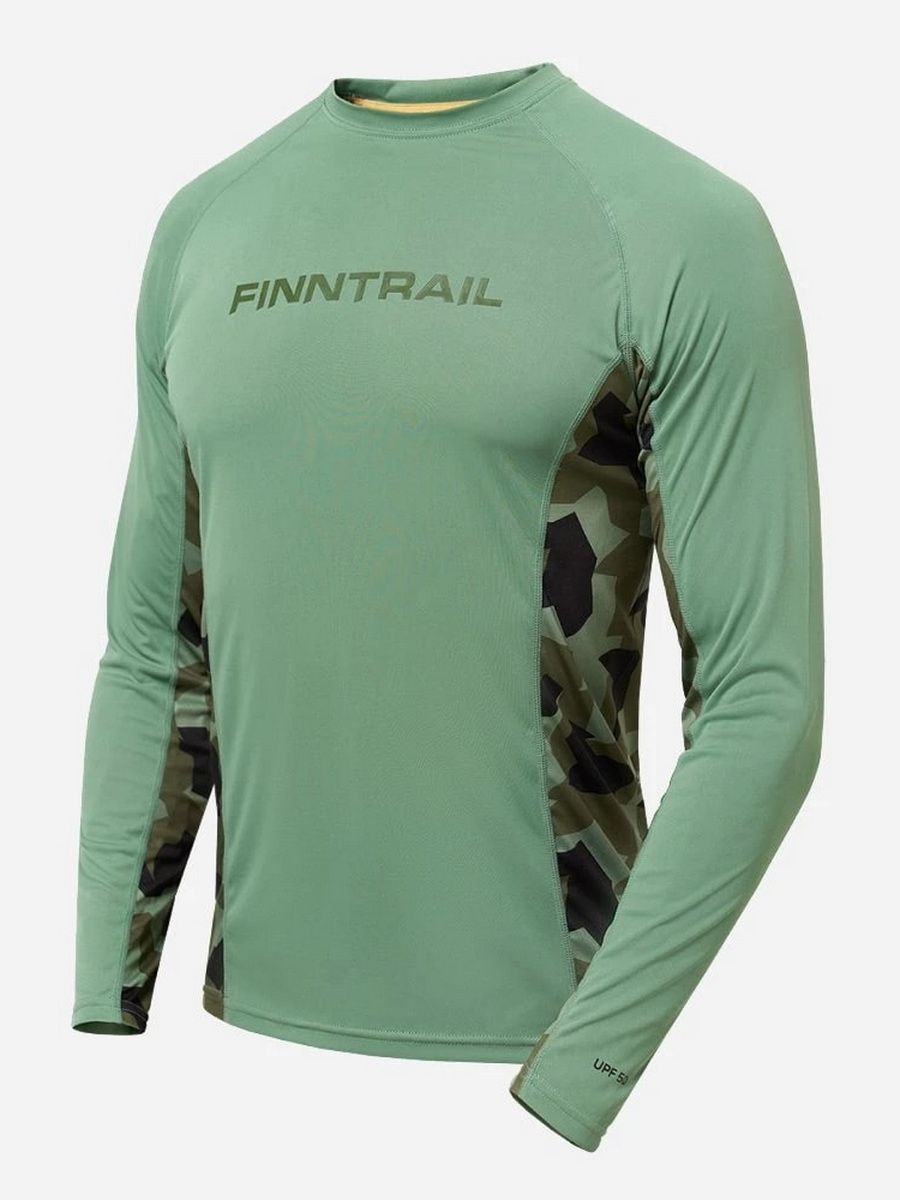 

Лонгслив мужской Finntrail Wave хаки M, Wave