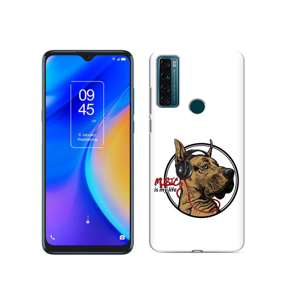 

Чехол MyPads Tocco для TCL 20 SE музыкальная собака, Прозрачный, Tocco