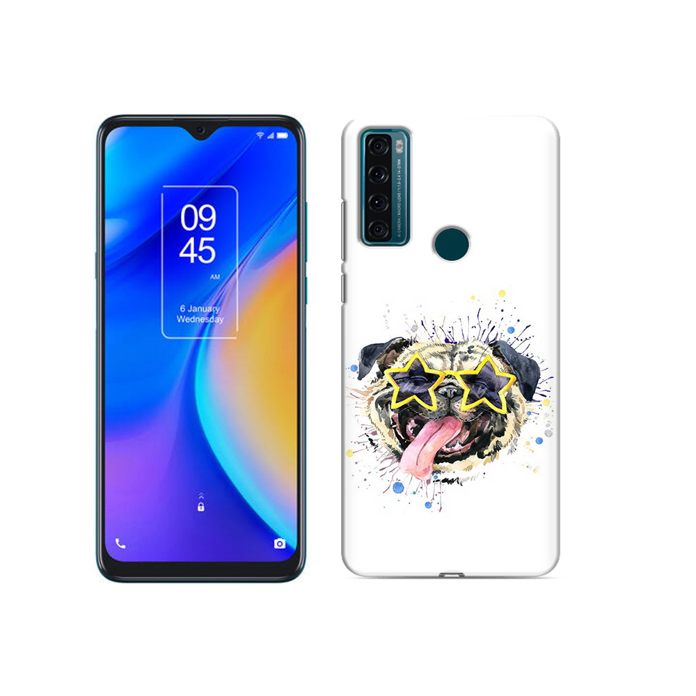 

Чехол MyPads Tocco для TCL 20 SE мопс боксер, Прозрачный, Tocco