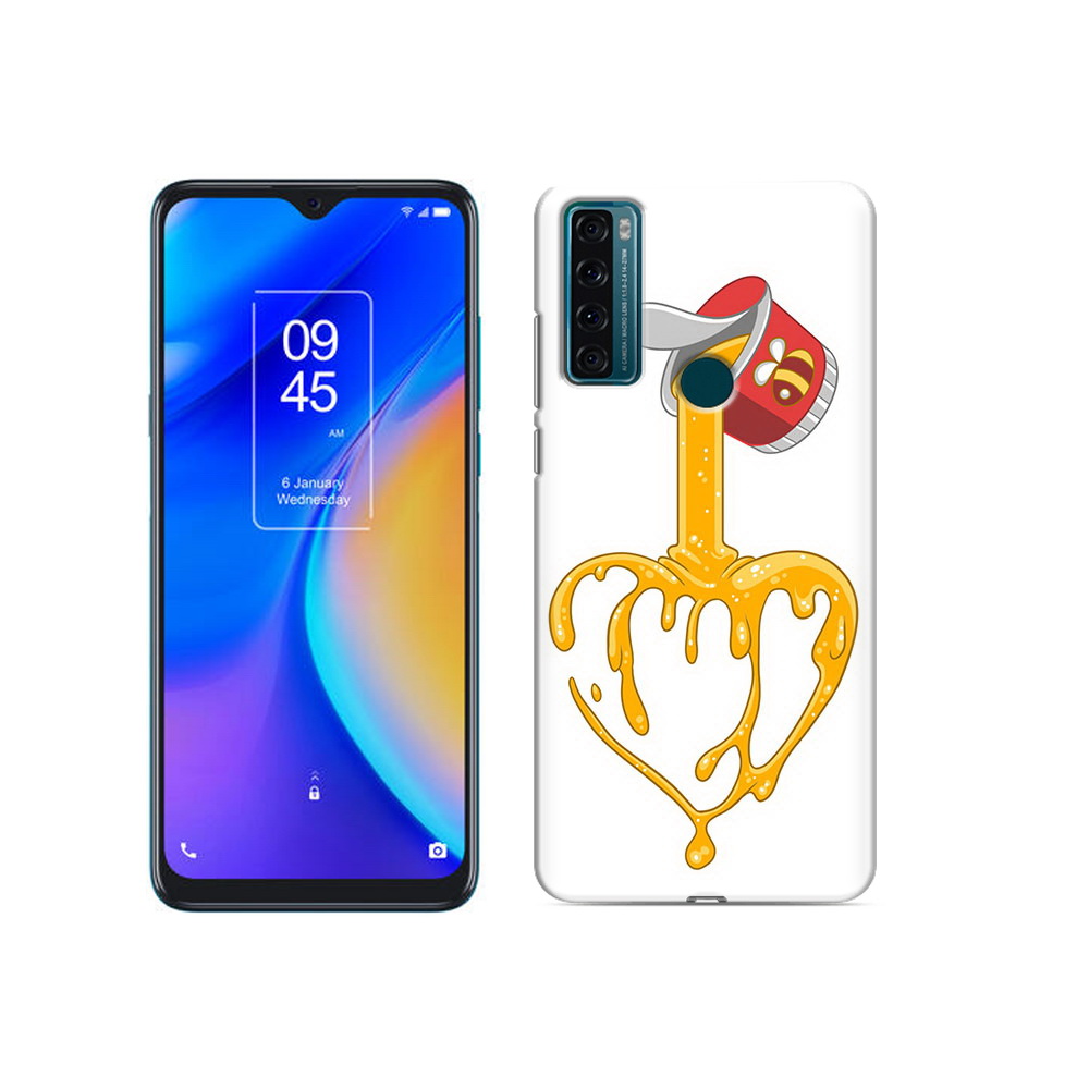 

Чехол MyPads Tocco для TCL 20 SE медовое сердце, Прозрачный, Tocco